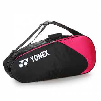 Спортивная cумка-рюкзак Yonex для теннисных ракеток с отделениями для обуви и одежды розовая-1